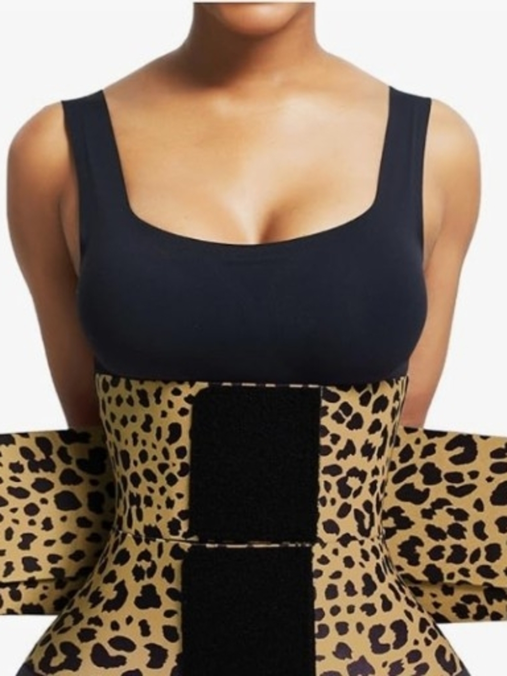 Leopard Print Waist Trainer Cincher - Black & Leopard